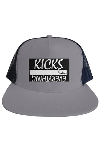 Gray trucker mesh hat