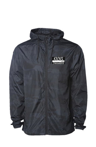 Black KOE Camo Water Resistant Windbreaker