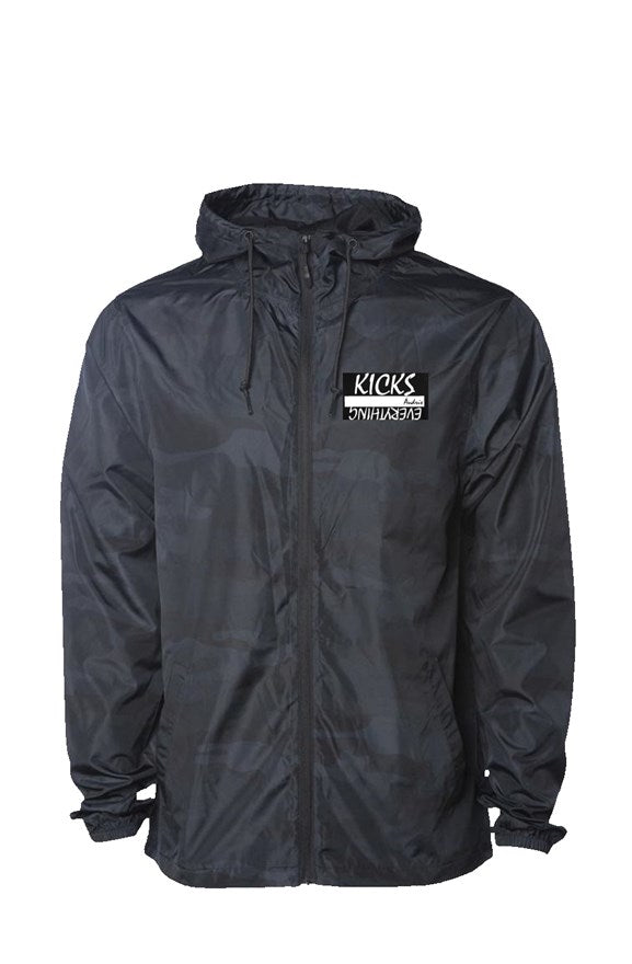 Black KOE Camo Water Resistant Windbreaker