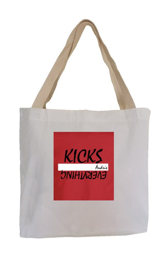 Red logo Eco Canvas Tote