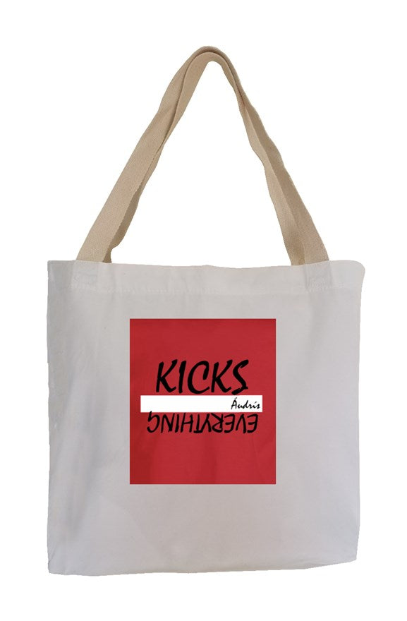 Red logo Eco Canvas Tote
