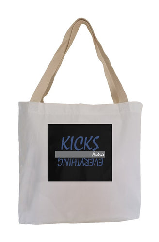 Black and flint blue Eco Canvas Tote