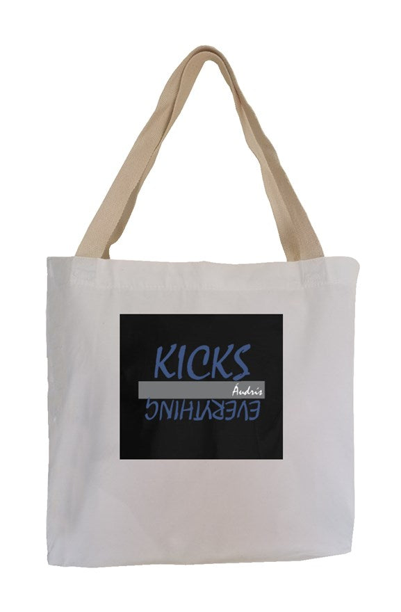 Black and flint blue Eco Canvas Tote