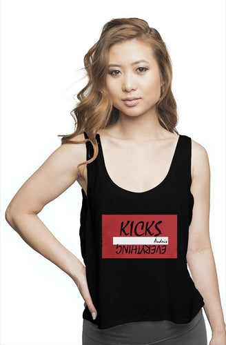Black/red  flowy boxy tank