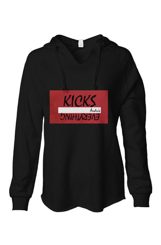 Womens Lightweight  Wash Hooded Sweatshirt