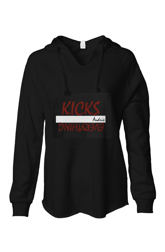 Womens Lightweight  Wash Hooded Sweatshirt