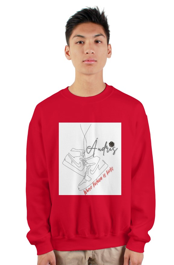 Red KO  heavy crewneck sweatshirt