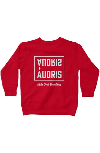 kids fleece sweatshirt red/white