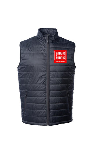 Mens Puffer Vest red logo